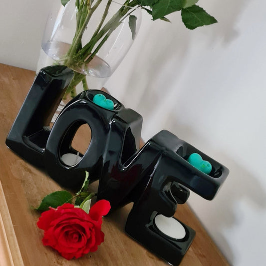 Double ‘Love’ Burner Black